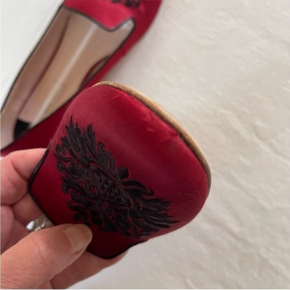 Miu Miu Satin Crystal Embellished Smoking Loafer - Picture 11 of 11